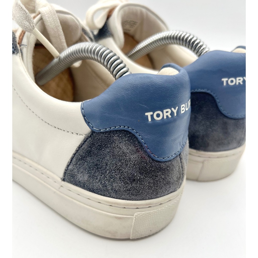 Tory Burch Color Block Signature T-Logo Leather Sneaker Shoes Wms Size 9.5M - Picture 4 of 10